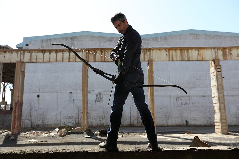 Man with bow and arrow